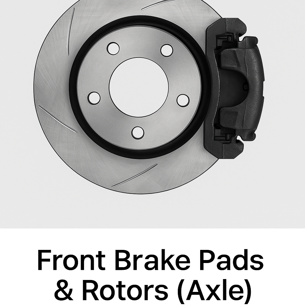 Front Brake Pads & Rotors (Axle)